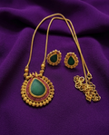 Affordable Palakka Gopi Long Necklace Set  - ae