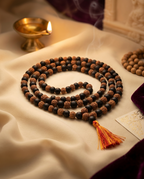 Original 8MM Karungali + Rudraksha Mala (108 Beads) – Lab Certified - AE
