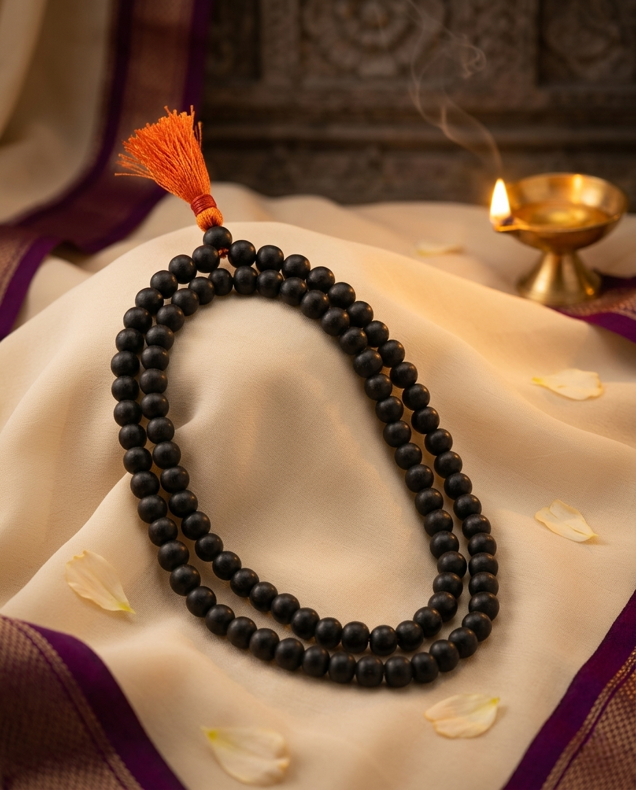 Original 8 MM Karungali Mala (108 Beads) – Lab Certified - AE
