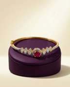 American Diamond Openable Kada – Elegant 2 Tone Party Bangle