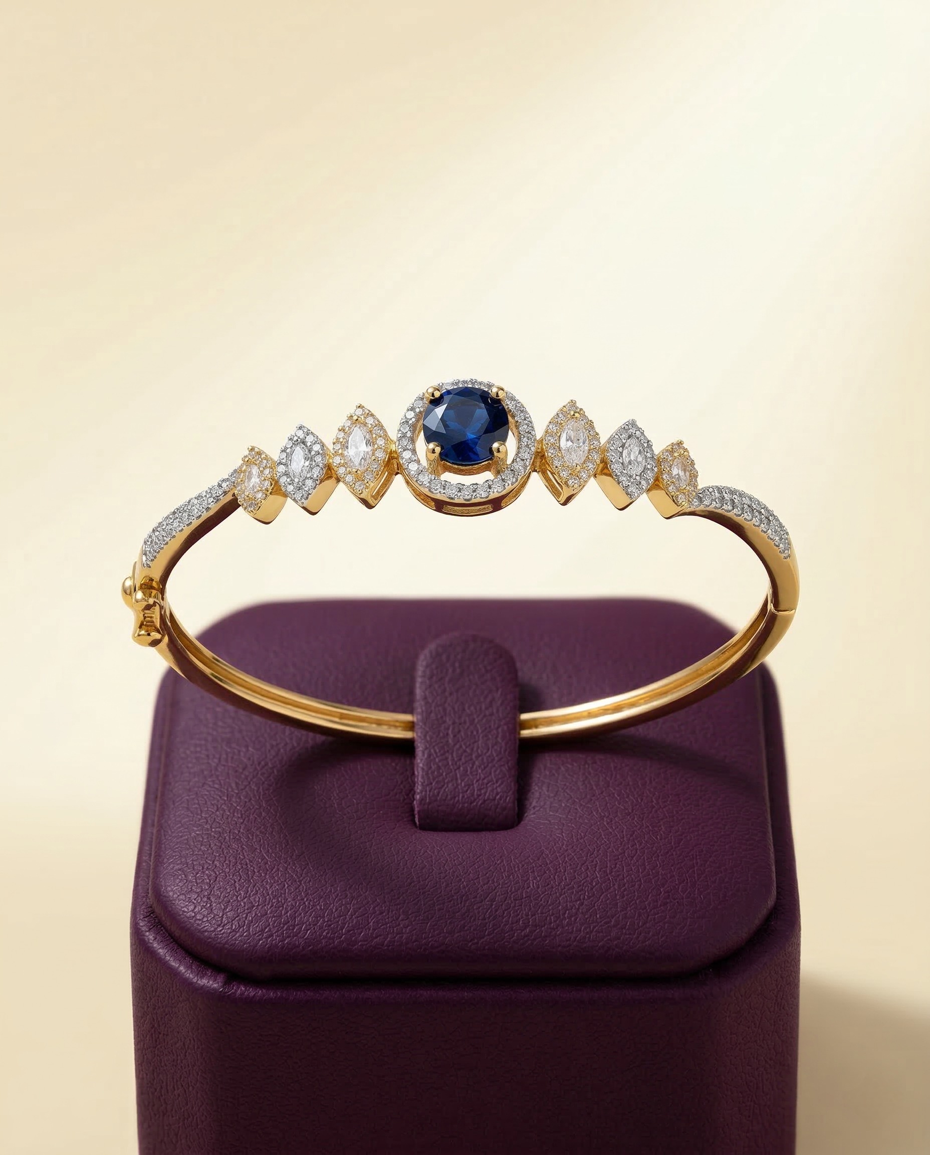 American Diamond Openable Kada – Elegant 2 Tone Party Bangle
