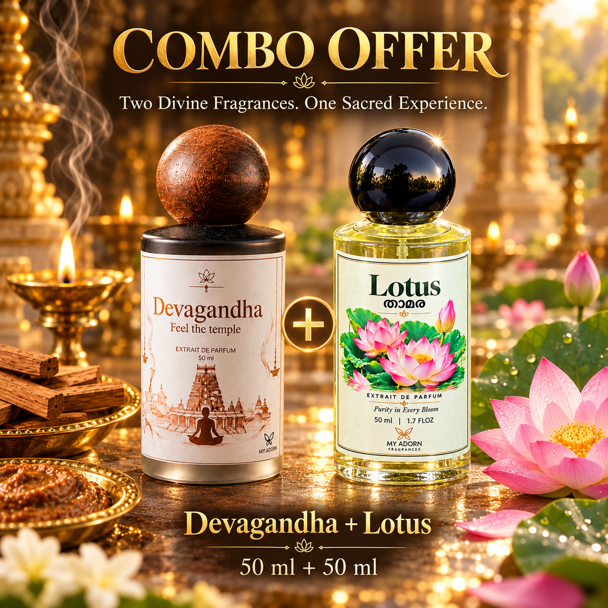 Devagandha & Lotus Divine Fragrance Combo | MY ADORN