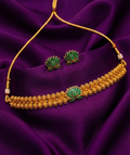 Classic Padma Temple Choker Necklace Set - ae