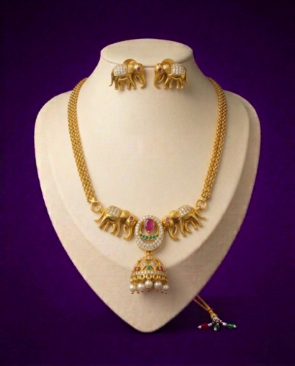 Antique Elephant Design Choker Set - ae