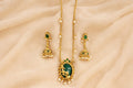 Pearl Drop Pendant Necklace Set -ae