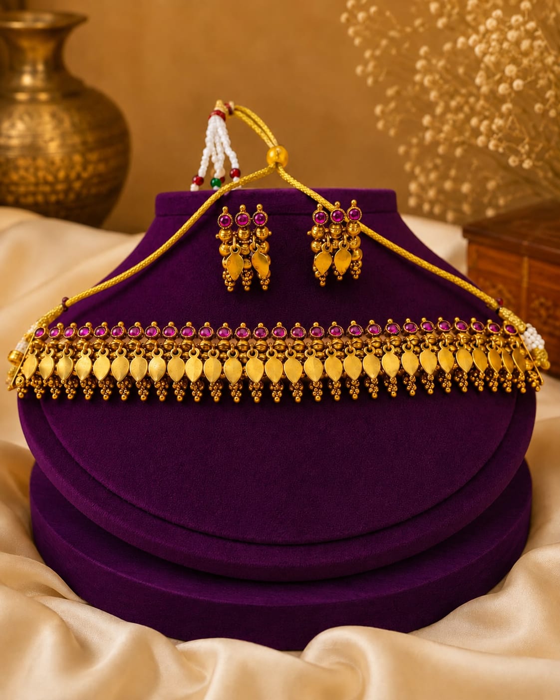 Traditional Elakkathali Necklace Set
