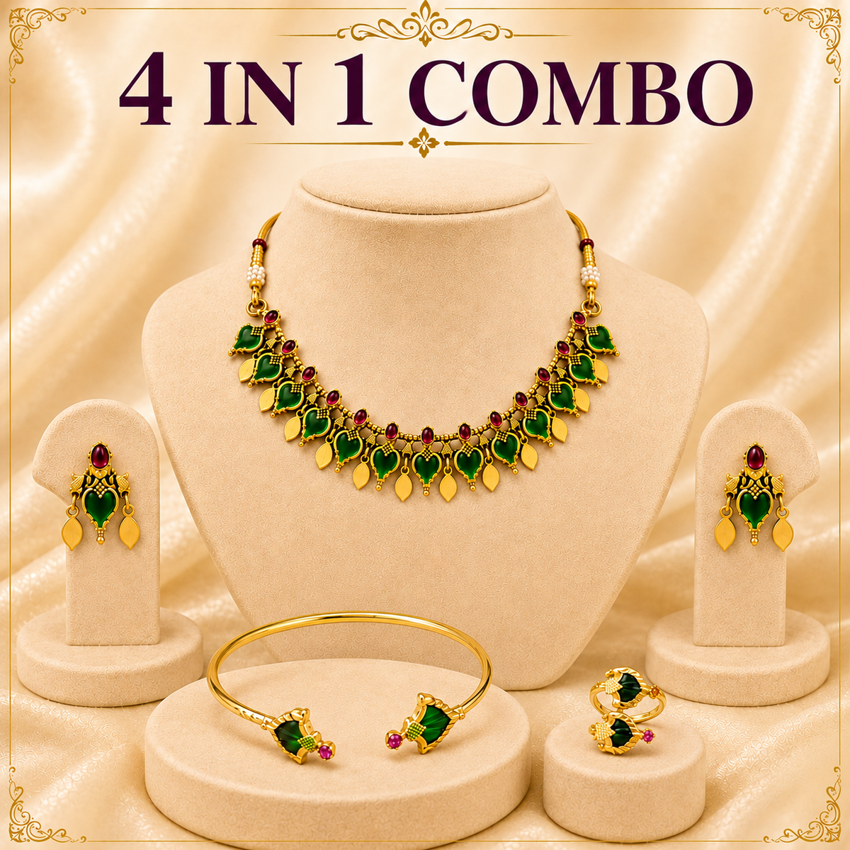 Palakka Ilakkathali Necklace 4 in 1 combo set