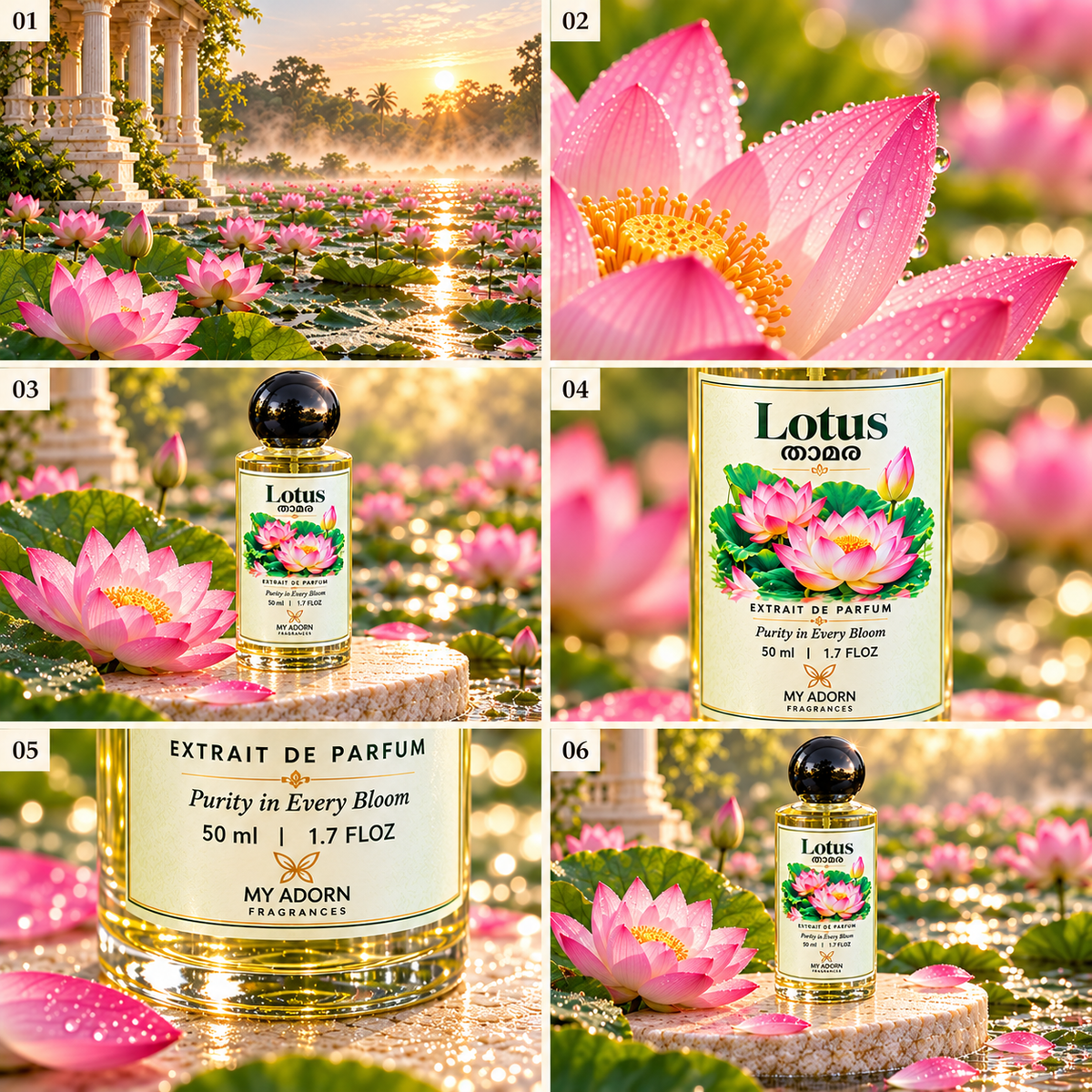 Lotus Fragrance Perfume 50ml | Extrait de Parfum