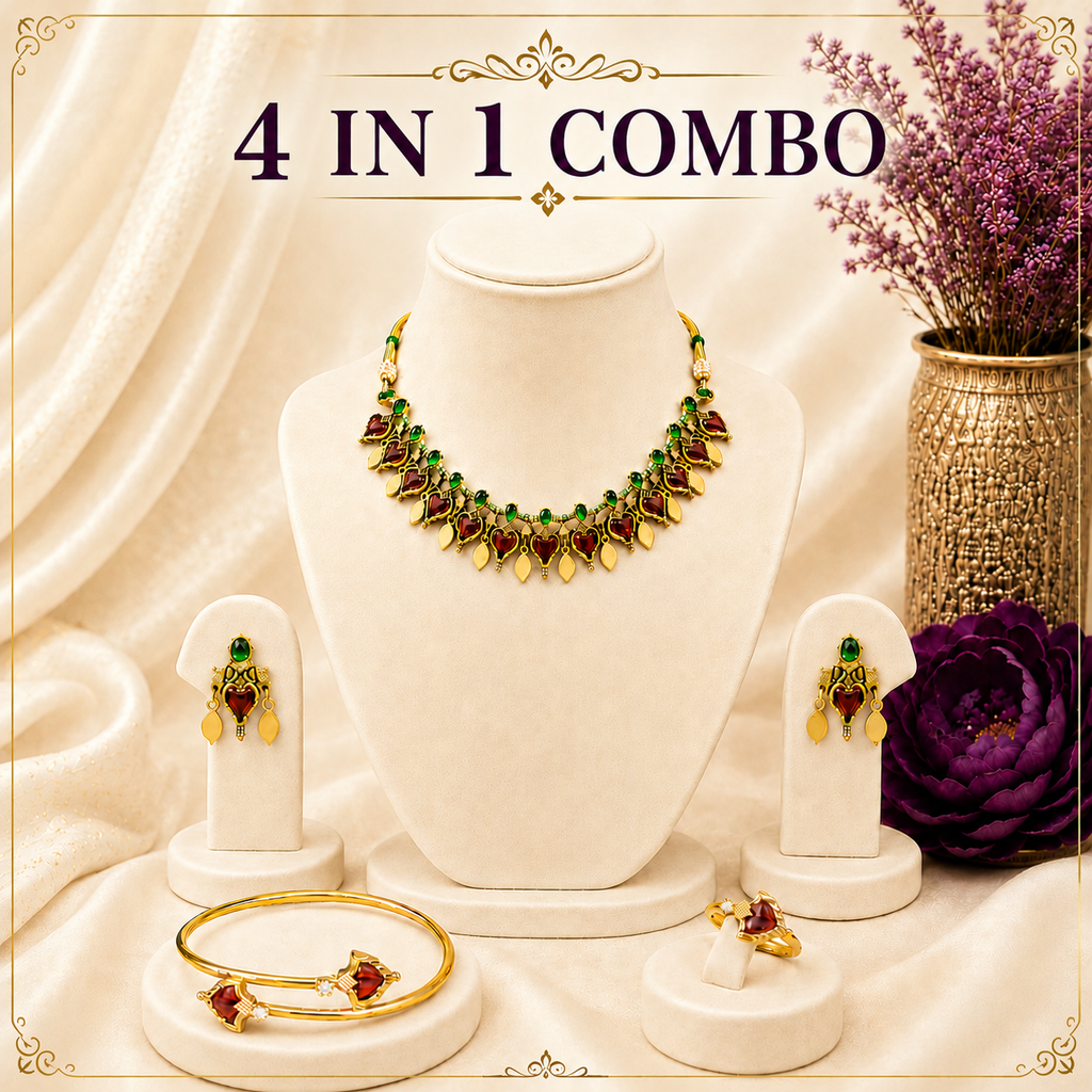 Palakka Ilakkathali Necklace 4 in 1 combo set